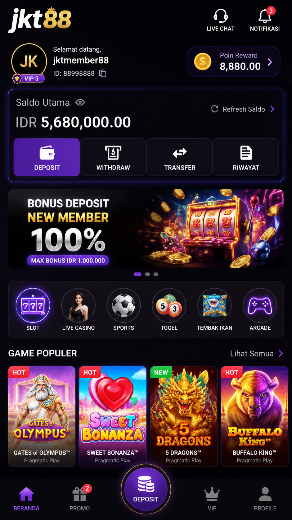 Screenshot 3 jkt88